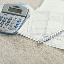 calculator and financial papers